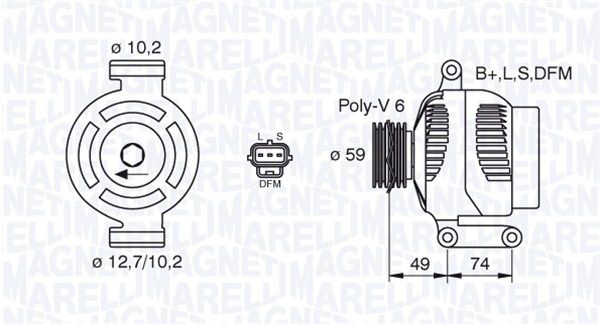 063380004010 MAGNETI MARELLI Генератор