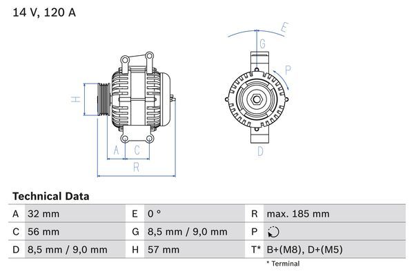 0986048620 BOSCH Генератор