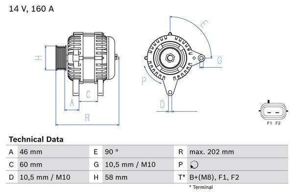 0986083900 BOSCH Генератор