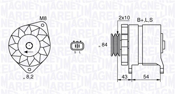 063532625010 MAGNETI MARELLI Генератор