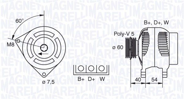 063341730010 MAGNETI MARELLI Генератор