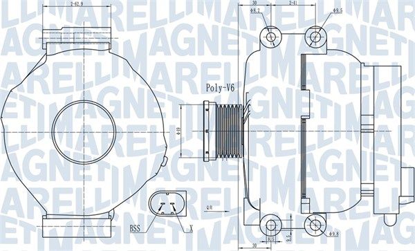 063732009010 MAGNETI MARELLI Генератор