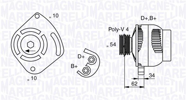 063377031010 MAGNETI MARELLI Генератор