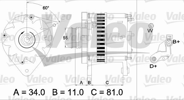 437111 VALEO Генератор