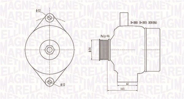 063731952010 MAGNETI MARELLI Генератор