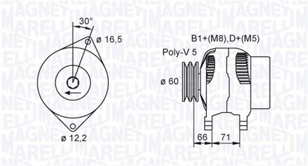063731471010 MAGNETI MARELLI Генератор