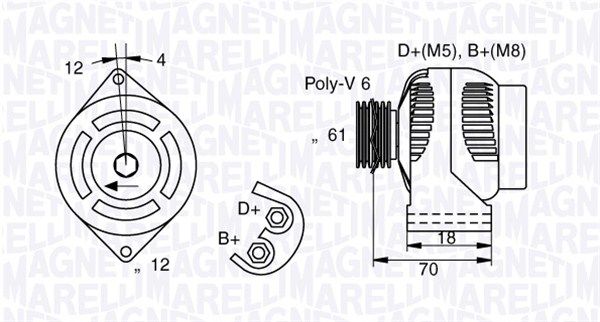 063377005010 MAGNETI MARELLI Генератор