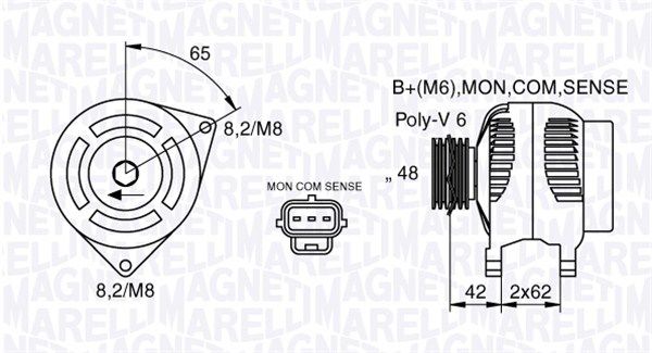 063377409010 MAGNETI MARELLI Генератор