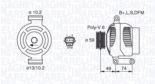 063380005010 MAGNETI MARELLI Генератор
