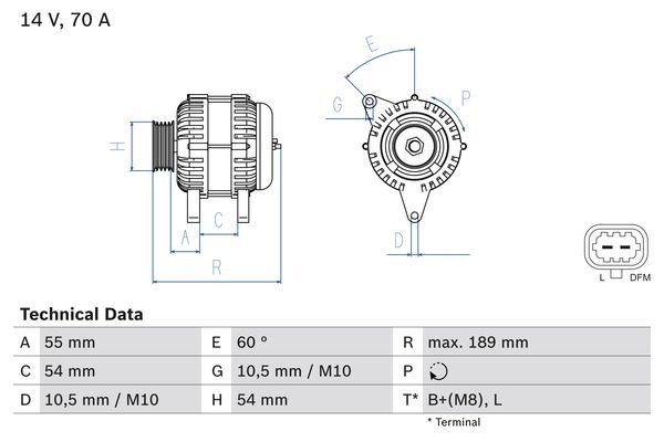 0986083580 BOSCH Генератор