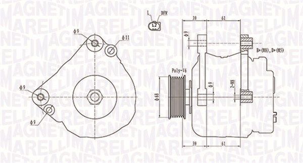 063731587010 MAGNETI MARELLI Генератор