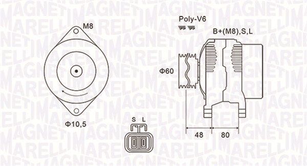 063731607010 MAGNETI MARELLI Генератор