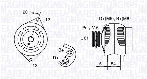 063321862010 MAGNETI MARELLI Генератор