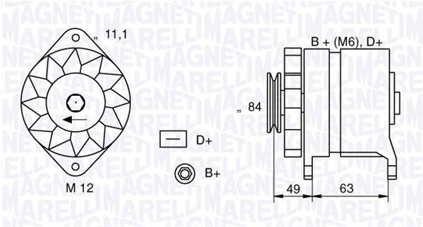 063321044010 MAGNETI MARELLI Генератор