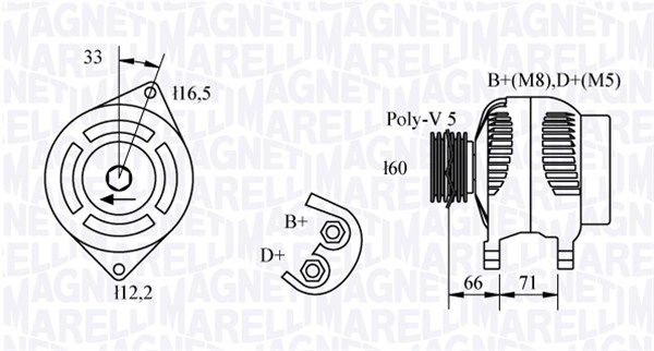 063321328010 MAGNETI MARELLI Генератор