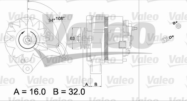 436118 VALEO Генератор