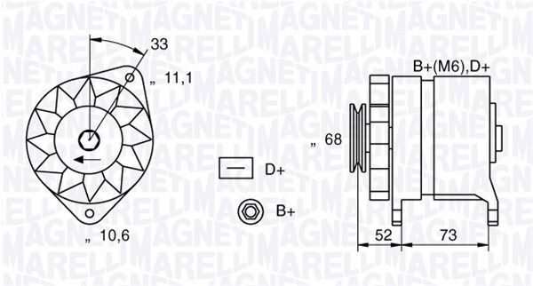 063321154010 MAGNETI MARELLI Генератор