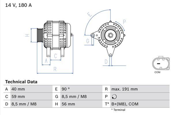 0986081890 BOSCH Генератор
