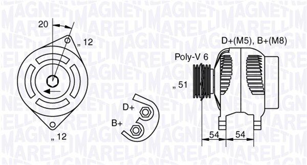063321836010 MAGNETI MARELLI Генератор