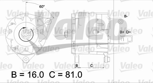 436166 VALEO Генератор