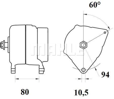MG1091 MAHLE Генератор