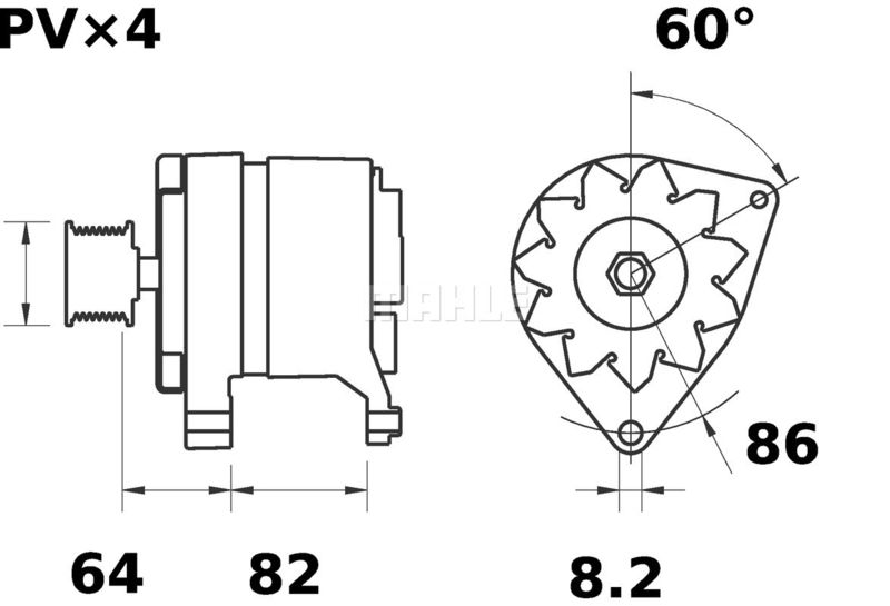 MG507 MAHLE Генератор