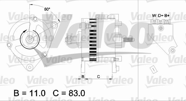 436755 VALEO Генератор