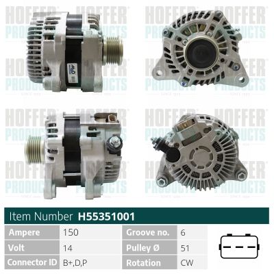 H55351001 HOFFER Генератор