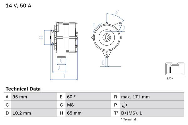 0986034830 BOSCH Генератор