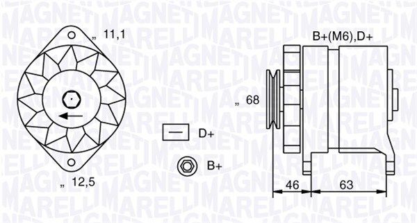 063321021010 MAGNETI MARELLI Генератор