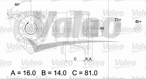 436389 VALEO Генератор