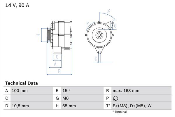 0986036790 BOSCH Генератор