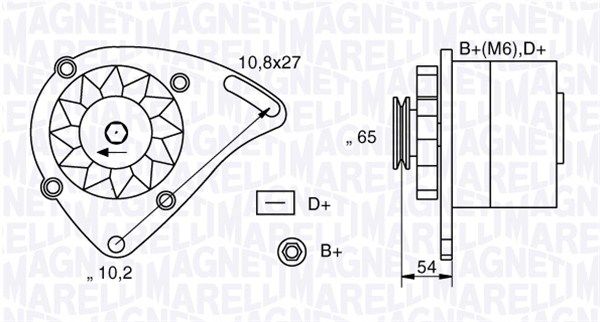 063341454010 MAGNETI MARELLI Генератор
