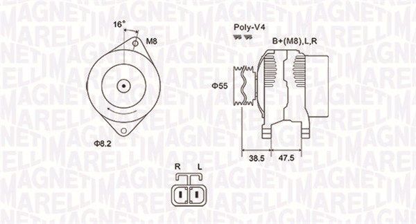 063731798010 MAGNETI MARELLI Генератор