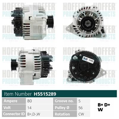 H5515289 HOFFER Генератор
