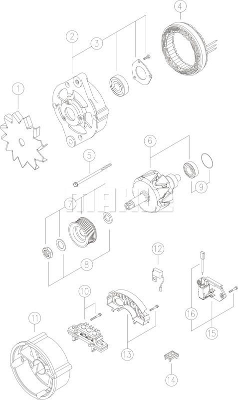MG430 MAHLE Генератор
