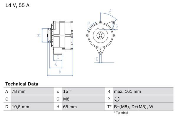 0986041630 BOSCH Генератор