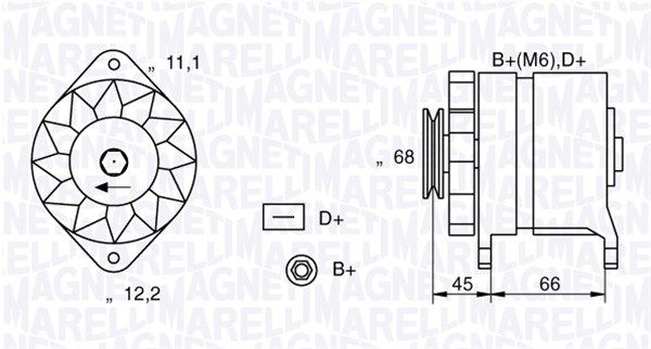 063321112010 MAGNETI MARELLI Генератор