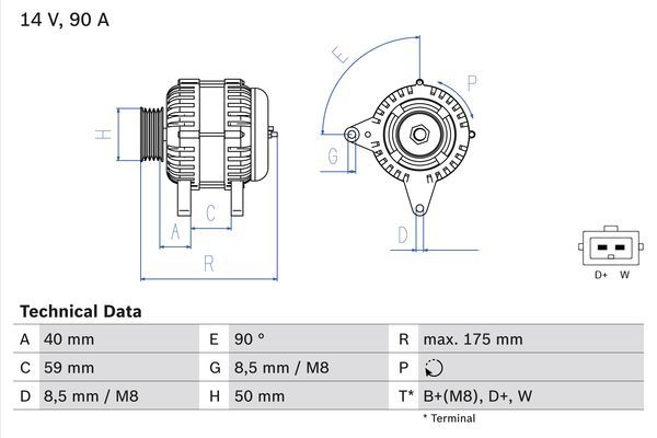 0986038370 BOSCH Генератор
