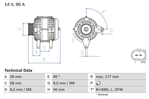 0986049101 BOSCH Генератор