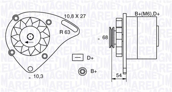 063321165010 MAGNETI MARELLI Генератор