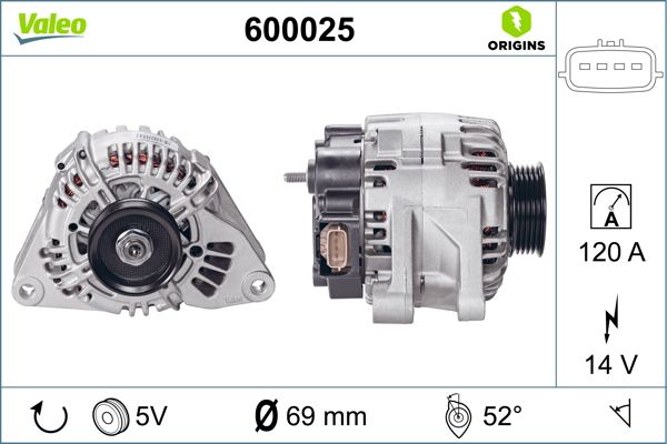 600025 VALEO Генератор