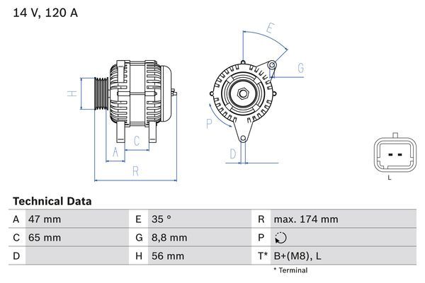 0986084310 BOSCH Генератор
