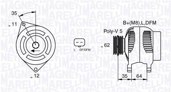 063377015010 MAGNETI MARELLI Генератор