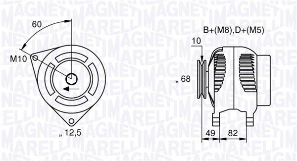 063533155000 MAGNETI MARELLI Генератор