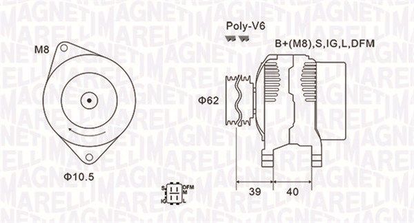 063731964010 MAGNETI MARELLI Генератор