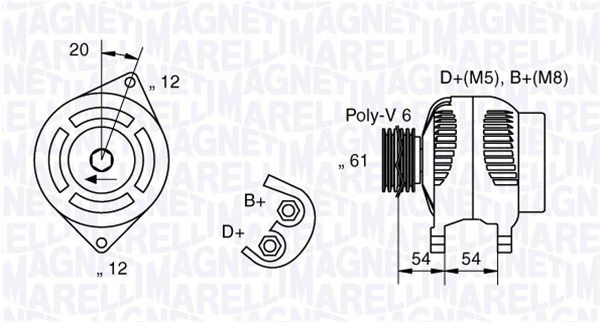 063321833010 MAGNETI MARELLI Генератор