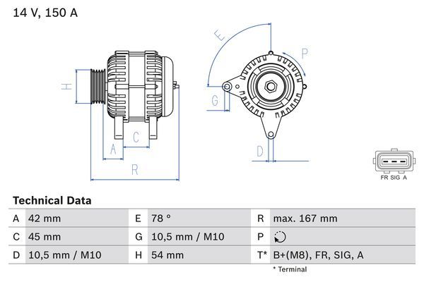 0986049071 BOSCH Генератор