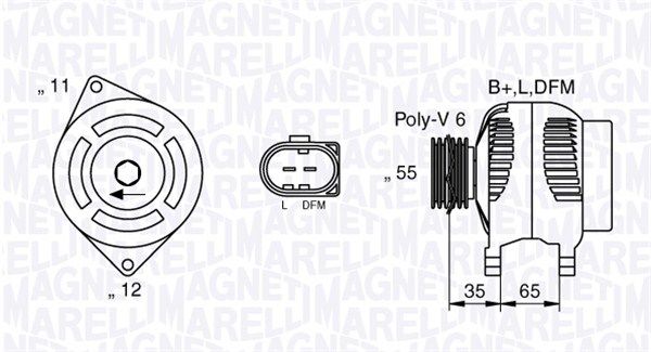 063377014010 MAGNETI MARELLI Генератор