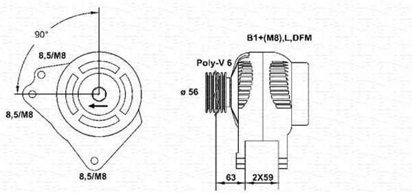 943355061010 MAGNETI MARELLI Генератор